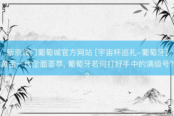 新京澳门葡萄城官方网站 [宇宙杯巡礼-葡萄牙]黄金一代全面荟萃， 葡萄牙若何打好手中的满级号?