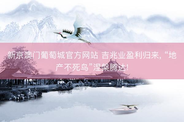 新京澳门葡萄城官方网站 吉兆业盈利归来, “地产不死鸟”涅槃腾达!