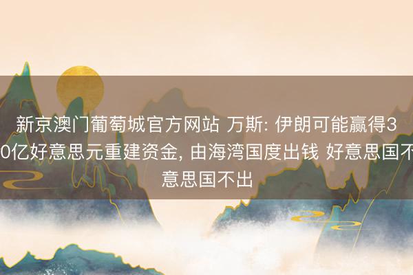 新京澳门葡萄城官方网站 万斯: 伊朗可能赢得3000亿好意思元重建资金， 由海湾国度出钱 好意思国不出